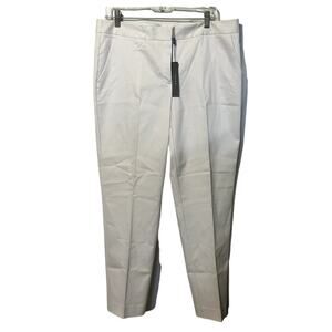 T Tahari NWT Marlena Slim Fit-Straight Leg White Dress Pant Women's Size 14